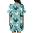 thumbnail image 3 of Lsque Lovely Roosters Women's Short-Sleeved Pajama Set - 2 Piece Soft and Lightweight Sleepwear Set-3X-Large, 3 of 9