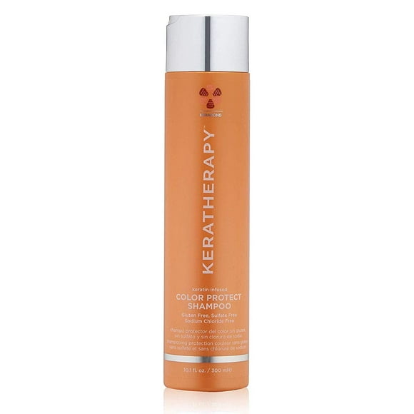 KERATHERAPY Keratin Infused Color Protect Shampoo, 10.1 fl. oz., 300 ml - Gluten Free Color Protecting Shampoo for Color Treated Hair with Kerabond Technology, Red Raspb