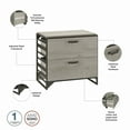 Bush Furniture Refinery 2 Person Industrial Desk Set with Lateral File