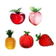 thumbnail image 5 of Artificial Fruit Figurine Decorative Paperweight Miniature Glass Fruit Statue for Home Office Desk Shelves Decoration, 5 of 9
