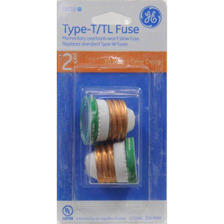 Power Gear Type-T/TL Fuse, 2 Pack, 30 Amp, Time Delay, 125VAC, UL Listed, Amp T/TL