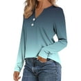 thumbnail image 4 of T-Shirt à Manches Longues pour Femmes Liquidation Femmes Chemises Mixtes Femmes Mode Décontractée Hauts à Boutons à Manches Longues Chemises Blouses Hauts, 4 of 6