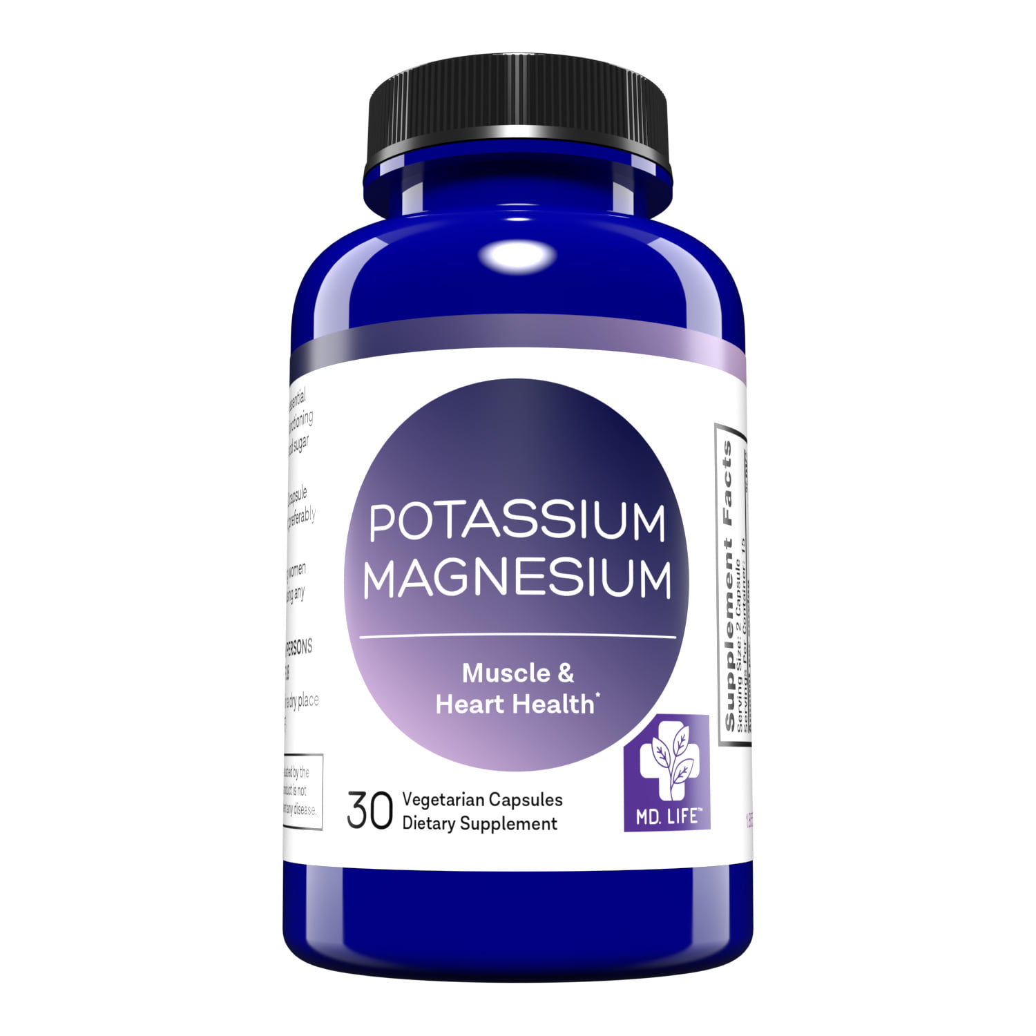 MD.Life Magnesium Potassium Supplement - 30 Ct - High ...
