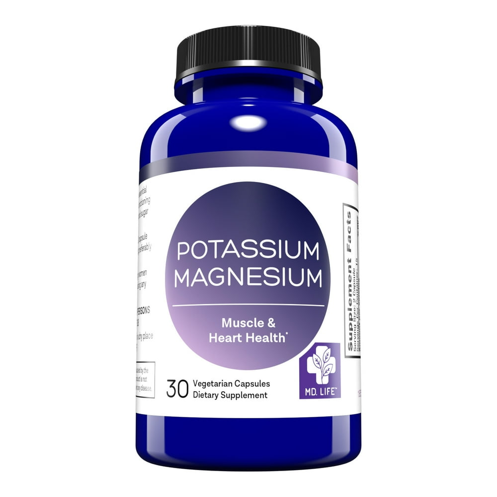 MD.Life Magnesium Potassium Supplement 30 Ct High Absorption