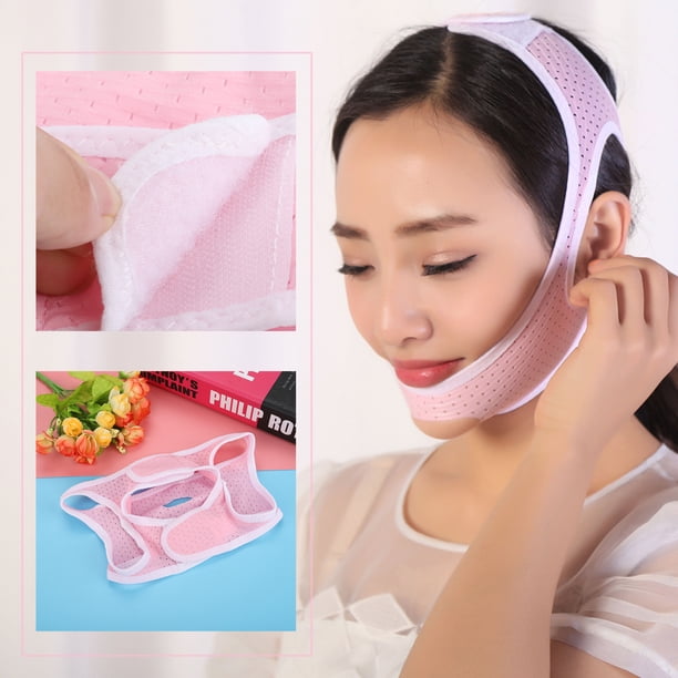 Adelgazante Facial Faja Vendajes Reducir la Barbilla Doble Antiarrugas Correa de Reafirmante Piel Ajustable Compact V Line Cinturon para Adelgazar Cara Delgada (#2 L) EOTVIA No