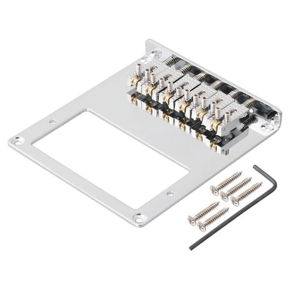 TOP! 6 Roller Saddle String Humbucker Guitar Bridge for Tele (Chrome)