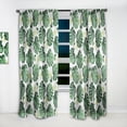 thumbnail image 2 of Designart 'Tropical Foliage Mood I' Floral Green Sheer Curtain Panel, 2 of 5