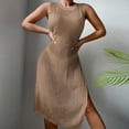 thumbnail image 2 of Daiosportswear Crochet Cover Ups for Swimwear Women Hollow Out Swimsuit Coverup Backless Bikini Beach Dress,Cover-Up for Women Khaki 6(Free Size), 2 of 5