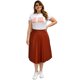 thumbnail image 4 of Falda plisada de vinipiel Roman Fashion/Tallas Extras 2711 (Terracota) cafe 42 Roman Fashion F-ELY-2711-TERRACOTA, 4 of 6