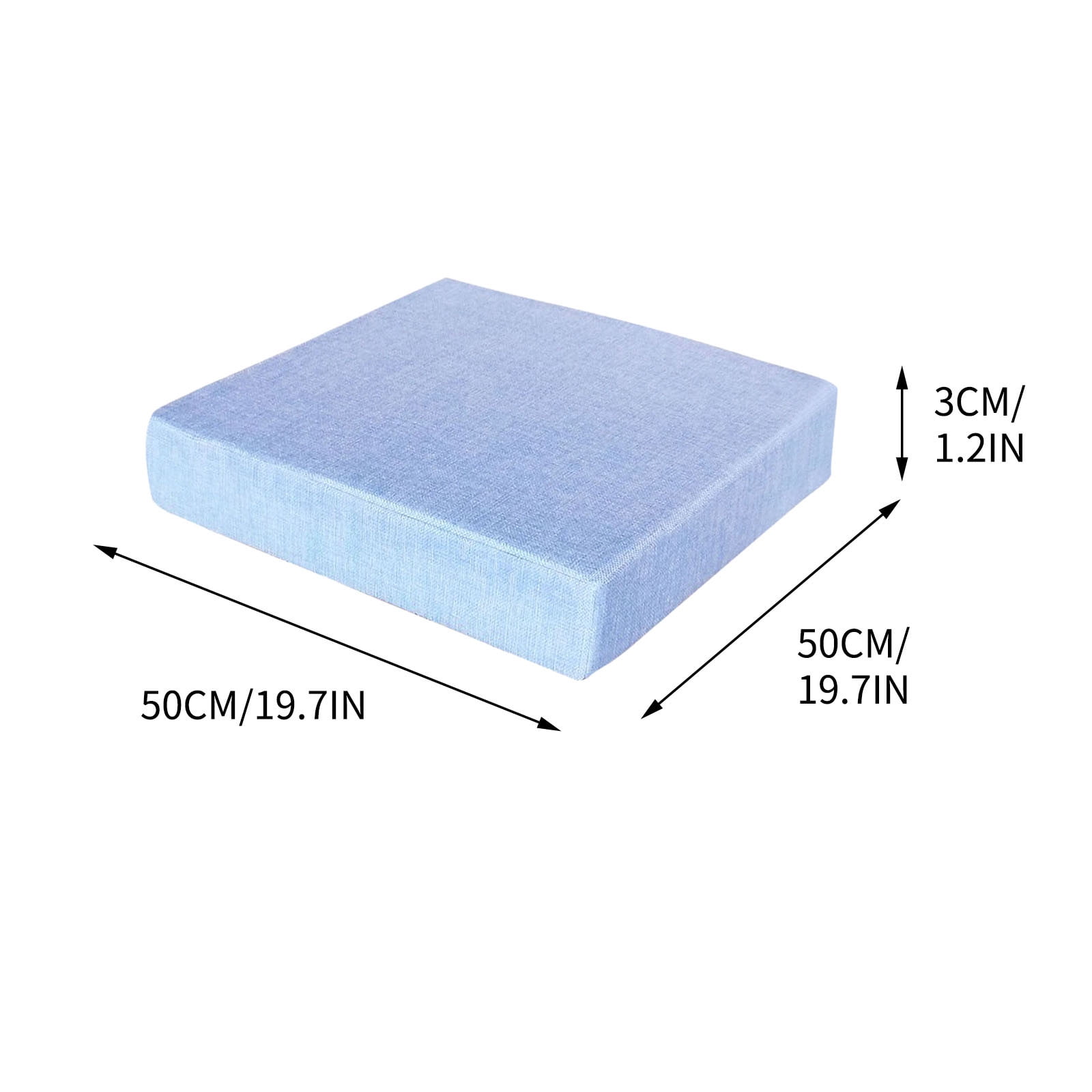 Fmbmuo Square Patio Cushions Fade Resistant Non-slip 20x20 Inch Seat Cushions, 1Pcs Bohemian Cotton (Blue)