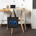 thumbnail image 6 of JEUXUS 2 Pcs Canvas Tote Bags Cute Aesthetic Tote Bags with Zipper Heartbeat of a Gamer Video Games Console Controller A Great Gift Item Black, 6 of 8