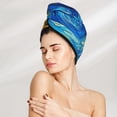 thumbnail image 5 of Pofeuu Sunflower Starry Night Vibes Print Coral Velvet Dry Hair Cap,Microfiber Hair Towel Wrap for Women Wet Hair,Quick Dry Turban, 5 of 6