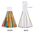 thumbnail image 3 of Yayeee Kitchen Hanging Hand Towels Set of 2 with Loop Bathroom Absorbent Tie Towel, Retro Abstract Pattern, 3 of 7