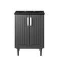 thumbnail image 5 of Sink Vanity Cabinet, Grey Gray Black, Wood, Hotel Bedroom Bathroom, Modern Contemporary HB34061, 5 of 10