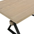thumbnail image 4 of Christopher Knight Home 63” Industrial Dining Table, Metal Frame, X-Shaped Legs, Seats 6, Light Ash, 4 of 7