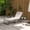 Beige + Steel, variant on Folding Chaise Lounge with 4-Level Reclining Back, Outdoor Tanning Chair with Cushion, Breathable Mesh Fabric, Side Pocket, Headrest, Gray Steel Frame for Patio Poolside