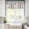 thumbnail image 3 of Moon Phase Window Valance, Rustic Vintage Wildflower Plant Leaves Botanical Herbs Pink Witchy Moon Phase Blackout Short Curtains for Living Room Bedroom Kitchen 54x18inch, 3 of 6