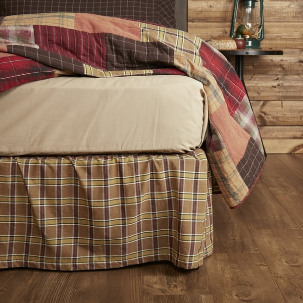 Khaki Tan Rustic Bedding Laramie Cotton Split Corners Gathered Plaid Queen Bed Skirt Com - Khaki Bed Skirt Queen Khaki Tan Rustic Bedding Laramie Cotton Split Corners Gathered Plaid Queen Bed Skirt Com - Khaki Bed Skirt Queen