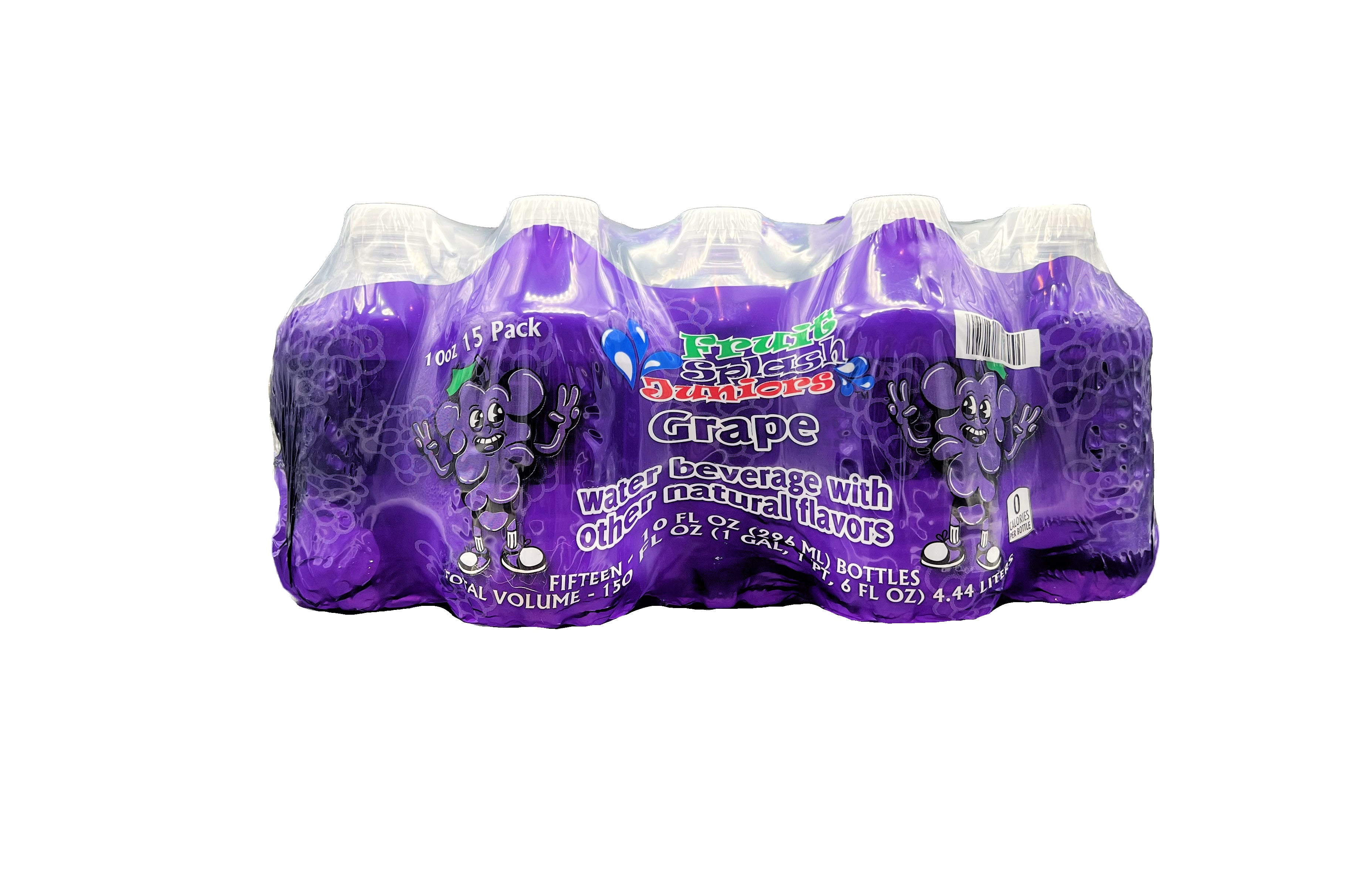 Fruit Splash Juniors, Water Bottles, Grape, 10 fl oz, 15 Pack Bottles