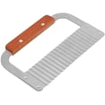 thumbnail image 4 of Hztyyier Wavy Slicer Cutter, Hardwood Handle, Stainless Steel Blade, Fruit & Vegetable Wavy Crinkle Cutter, 4 of 8