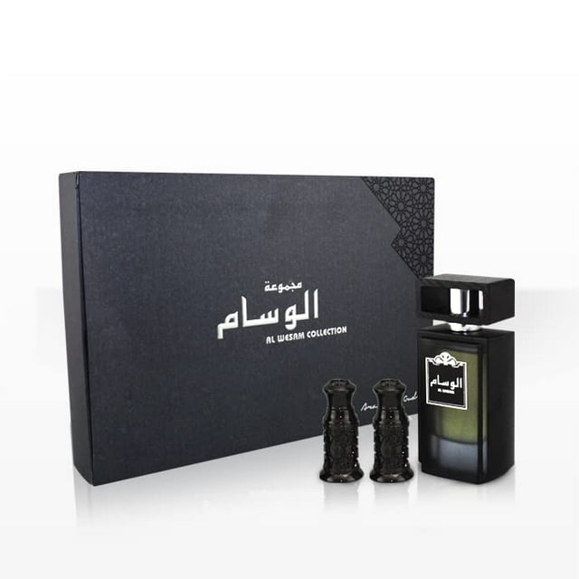Set de perfume Arabian Oud Al Wisam en bolsa con maajoun, Royal Mabthooth