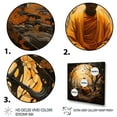 thumbnail image 3 of Designart "Simplicity Orange Buddhism Guru III" Spiritual Canvas Print, 3 of 5