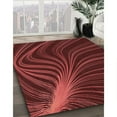thumbnail image 2 of Ahgly Company Indoor Round Patterned Lava Red Area Rugs, 6' Round, 2 of 6