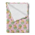 thumbnail image 2 of Cupcake Soft Flannel Fleece Throw Blanket, Whipped Cream and Cherry on Top Pastel Colored Pastry Delicious Restaurant, Cozy Plush for Indoor and Outdoor Use, 70" x 90", Multicolor, by Ambesonne, 2 of 5