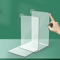 thumbnail image 3 of CCOCC 2Pairs Acrylic Book Stand,Strong Load-Bearing Book Ends,Holds Multiple Books Book End,White2, 3 of 4