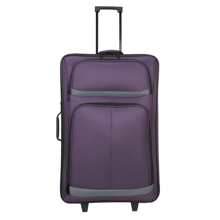 Protege 5-Piece Purple Softside Travel Luggage Set with 2 In-Line