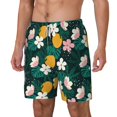 thumbnail image 2 of Uemuo Tropical Fruit Pattern Mens Swim Trunks Quick Dry Board Shorts with Mesh Lining, Stretch Beach Shorts Quick Dry No-Chafing Board Shorts-X-Large, 2 of 9