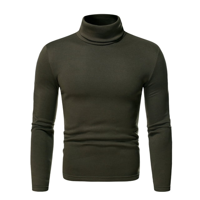 SHIXIAOO Chemise à Manches Longues pour Hommes, Col Roulé, Couleur Unie, Extensible, Ajustée, Chemise Décontractée pour Hommes, Coupe Régulière, Manches Longues, Ajustée, Chemise Habillée Décontractée pour Hommes avec Liens