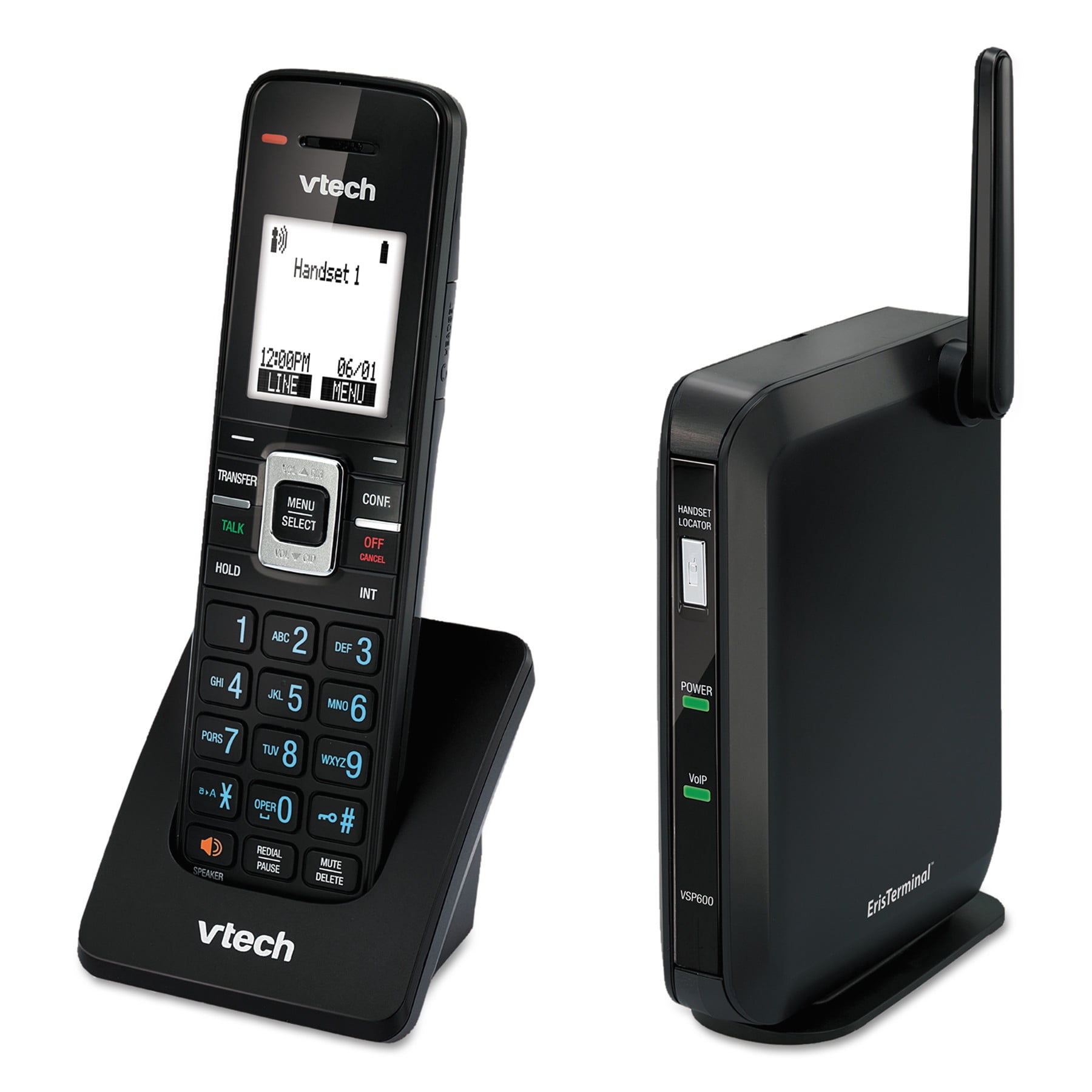 Vtech Eris Terminal SIP DECT Base Station and Cordless Handset, 1