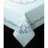 Stamped White Tablecloth For Embroidery 58"X86"-Rhapsody, Pk 1, Tobin