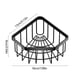 thumbnail image 3 of Sponge Storage Basket, Stainless Steel Kitchen Sink Corner Rack, Triangle Hole Frees Drains, Greys And Silvery Design, Frees Shelf Triangles, Foldable Metal Frame, For Bathroom Kitchen, 3 of 8