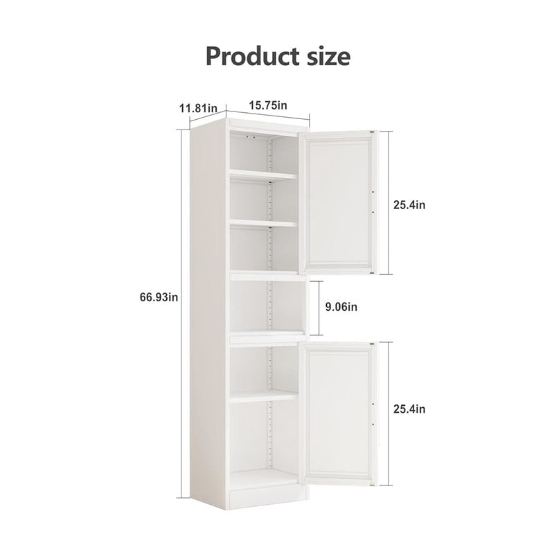 15.75"W Freestand Metal Tall and Thin Narrow Storage Cabinet for Kitchen Bathroom Living Room