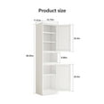 thumbnail image 4 of 15.75"W Freestand Metal Tall and Thin Narrow Storage Cabinet for Kitchen Bathroom Living Room, 4 of 6