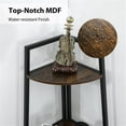 Rustic Brown 5 Tier Tall Corner Shelf with Multipurpose Shelving Unit