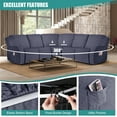 thumbnail image 3 of Timeles 5 Seat Recliner Sofa Covers Stretch L Shape Sectional Couch Covers Oversized - Washable Soft Extra Large Sectional Covers with Pockets (Gray), 3 of 6