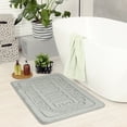 thumbnail image 5 of REGALWOVEN Memory Foam Bath Mat, Soft Non Slip and Absorbent Bathroom Rug, Comfortable, Thick Carpet for Floor, Tub and Shower Grey 20" x 32", 5 of 6