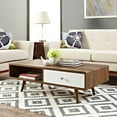 thumbnail image 2 of Modway Transmit Coffee Table in Walnut White, 2 of 5