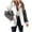 White, variant on Womens Jacket Sequin Patchwork Long Sleeve Jacket Top Button Front Oversized Denim Shacket