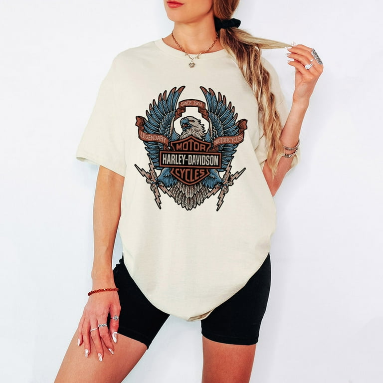 Vintage Harley Davidson Electric Eagle 90s Bootleg T-Shirt