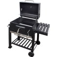 thumbnail image 1 of Asador de Carbon JARDIMEX Ahumador Portatil con Ruedas Termometro Analogo Parrilla de Acero Inoxidable Asadores de Carne Jardin JARDIMEX Con Parrilla Acero Carne Practico, 1 of 7