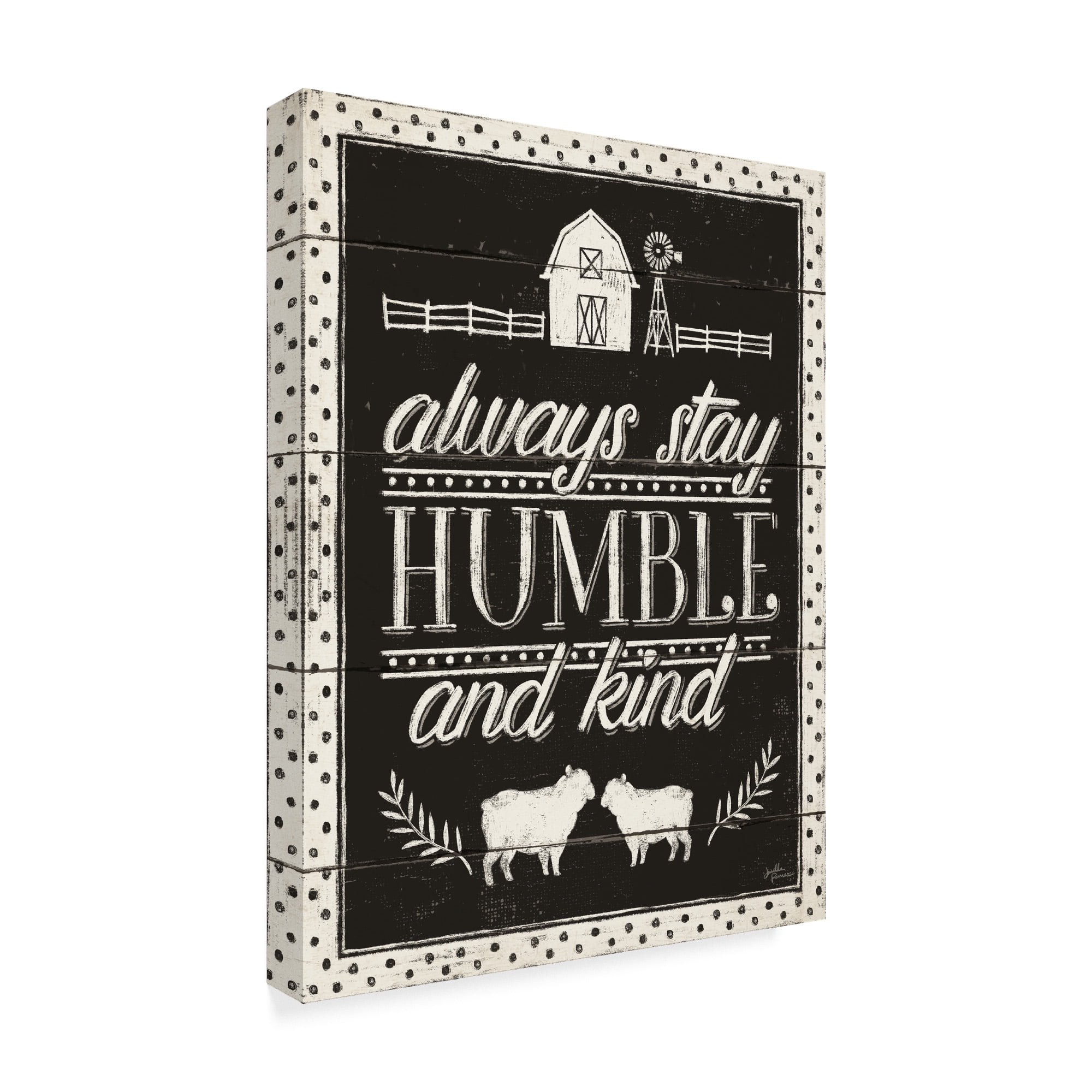 Trademark Fine Art 'Country Thoughts IV Black' Canvas Art by Janelle Penner