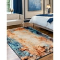 thumbnail image 5 of Unique Loom Mystic Collection Area Rug - Thames (8' x 10' Rectangle Brick Red/Blue), 5 of 7