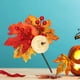 thumbnail image 4 of Enchufe de plástico Hojas de arce artificiales Vid Follaje falso con calabaza DIY Decoración de Halloween Festival de cocina, 4 of 8