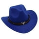 thumbnail image 5 of Sombrero de vaquero occidental perfecl Sombrero de Vestido de lujo Azul, 5 of 8
