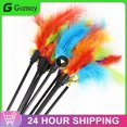 thumbnail image 2 of Funny Kitten Cat Teaser Interactive Toy Rod with Bell Toys For Pet Cats Stick Wire Chaser Wand Toy Random Color Style A 1pc Random, 2 of 6