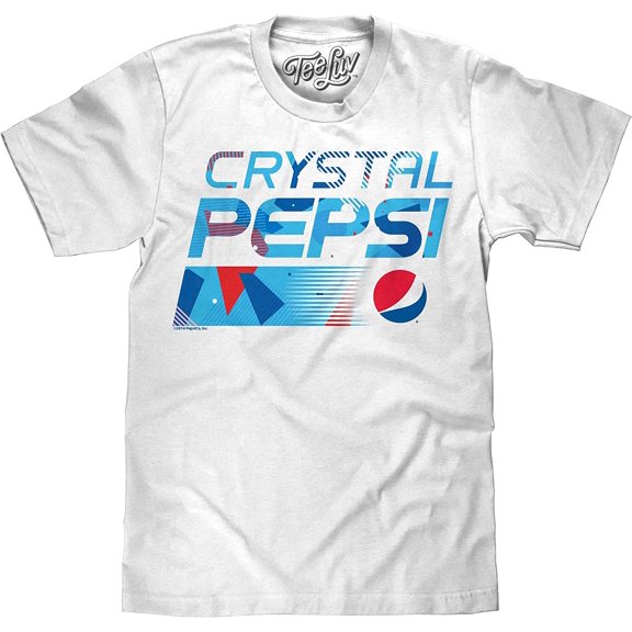 Tee Luv Men's 90s Crystal Pepsi Soda Shirt Small